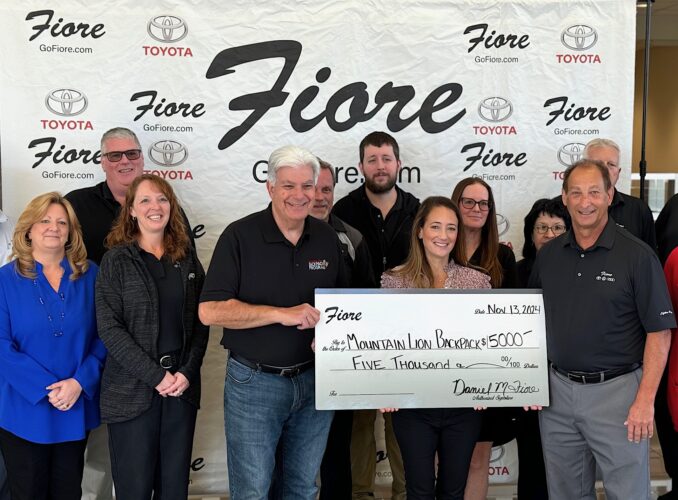 Fiore donations for backpacks